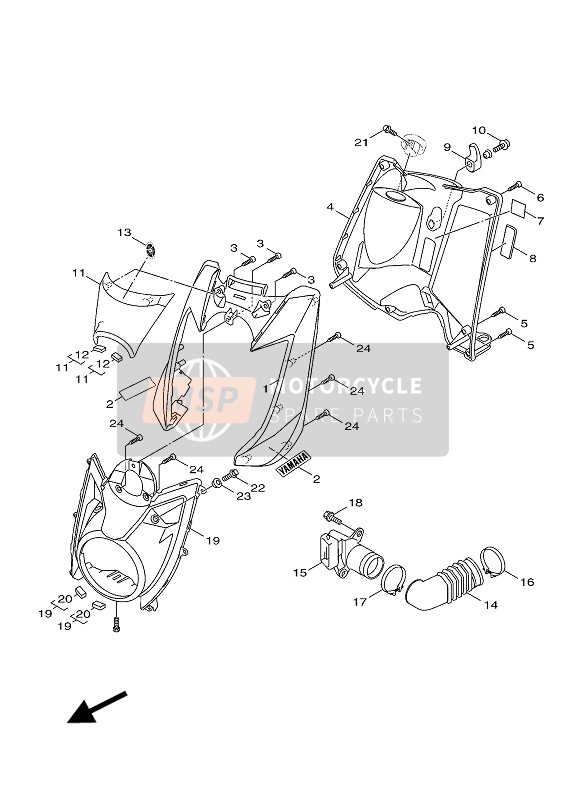 24PF83154000, Emblem, Yamaha, 1